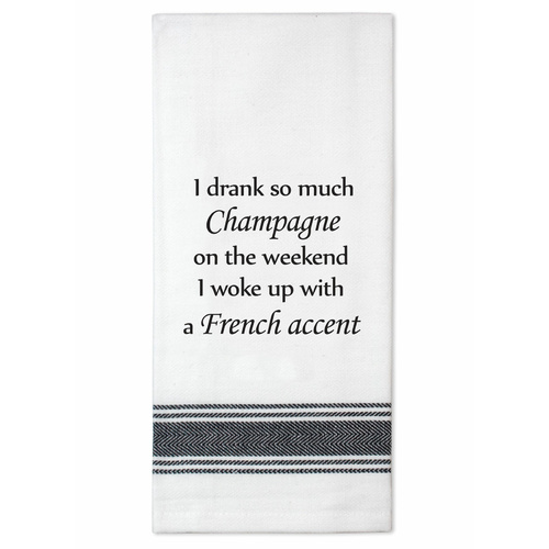 Cotton Funny Sentimental Tea Towel French Accent