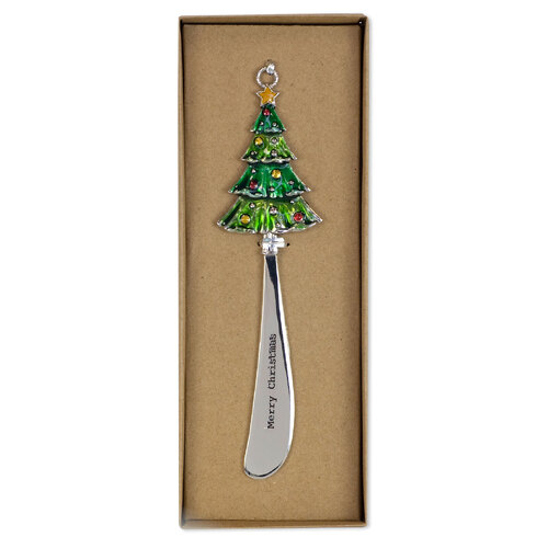 Xmas Metal Spreader Christmas Tree Be Merry gift boxed