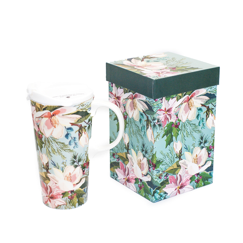 Ceramic Travel Cup Gift Boxed Secret garden