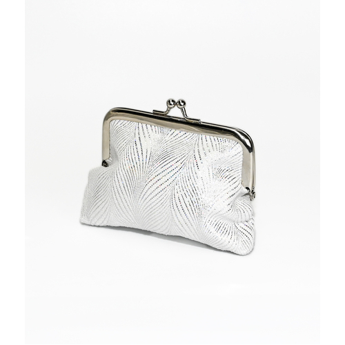 Coin Purse Lux Glitter White