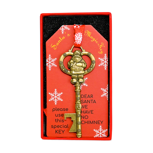 Christmas Santa Door Key gift Bronze