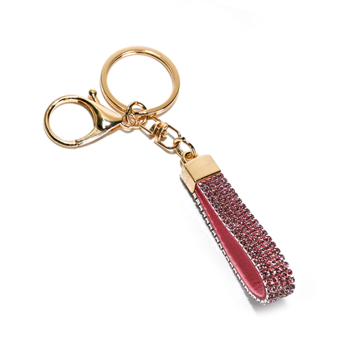 Crystal Bling Daimante keyring bag charm Pink