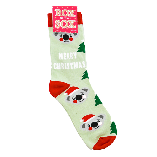 ROX Merry Chrismas Koala socks